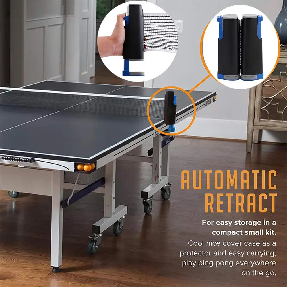 Набор ракеток для настольного тенниса 2 шт. с выдвижной сеткой и 3 мячиками