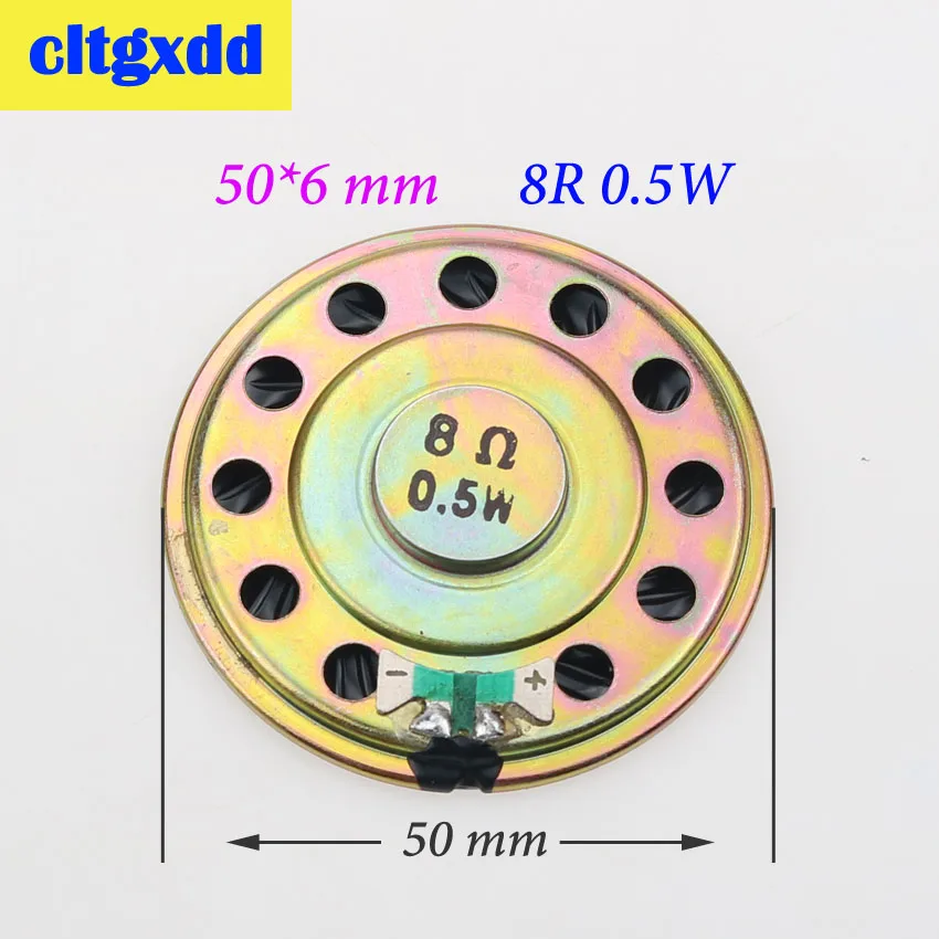 50mm Cltgxdd 8 Ом 0,5 Вт громкоговоритель Магнитный динамик 15 20 23 26 28 32 36 40 50 мм Диаметр 8R 0,5 Вт громкоговоритель звуковой проигрыватель - Цвет: 50mm