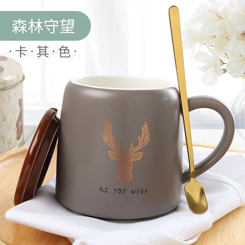 

Nordic Vintage Coffee Mug Cup Ceramic Cute Travel Creative European Mug Cup Luxury Porcelain Caneca Home Drinkware OO50MK