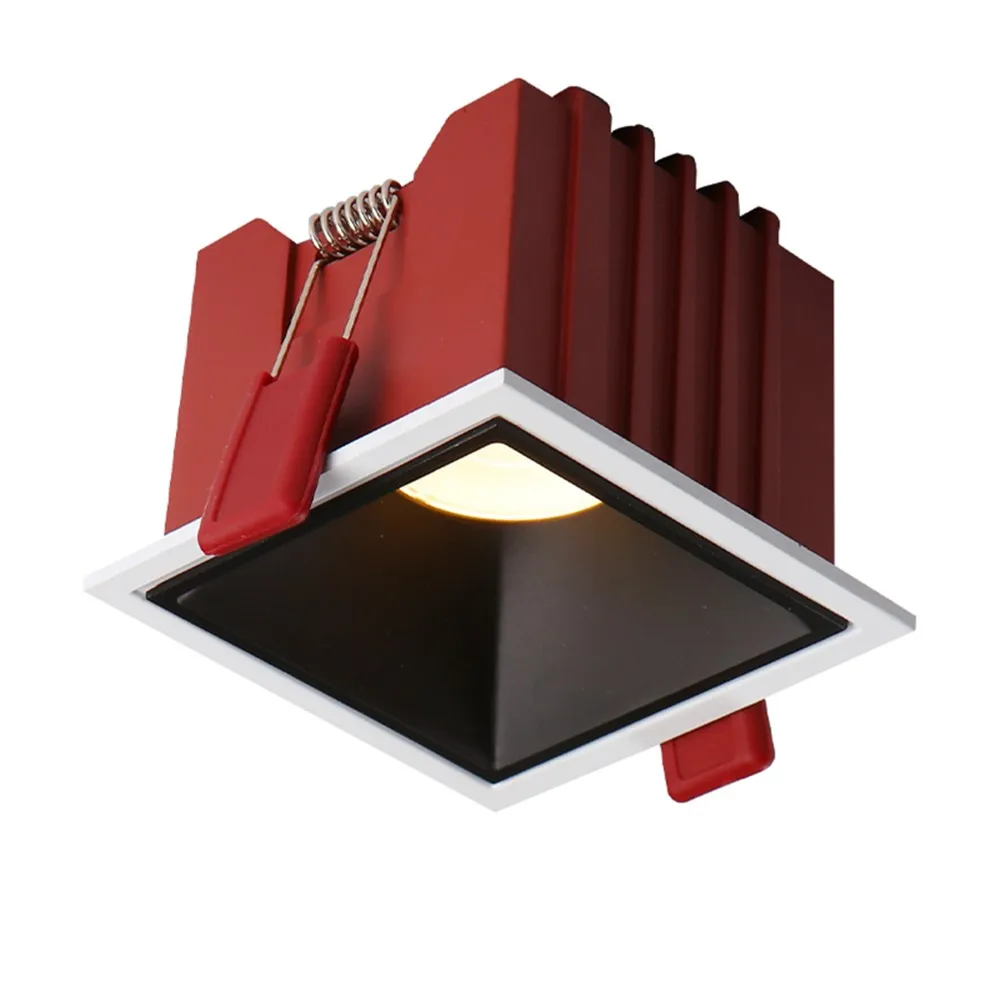 NO deslumbrante proyector descendiente de LED empotrado regulable 24W 12W 7W COB foco LED 220V 110V empotrada lámpara LED para lámpara de techo interior