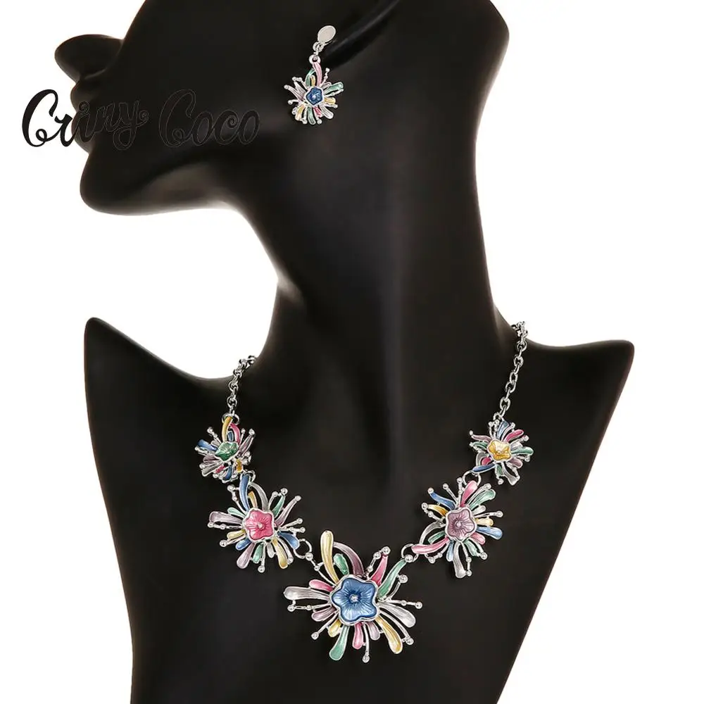 Женское эмалированное ожерелье Cring coco яркий ошейник чокер Вечерний Подарок