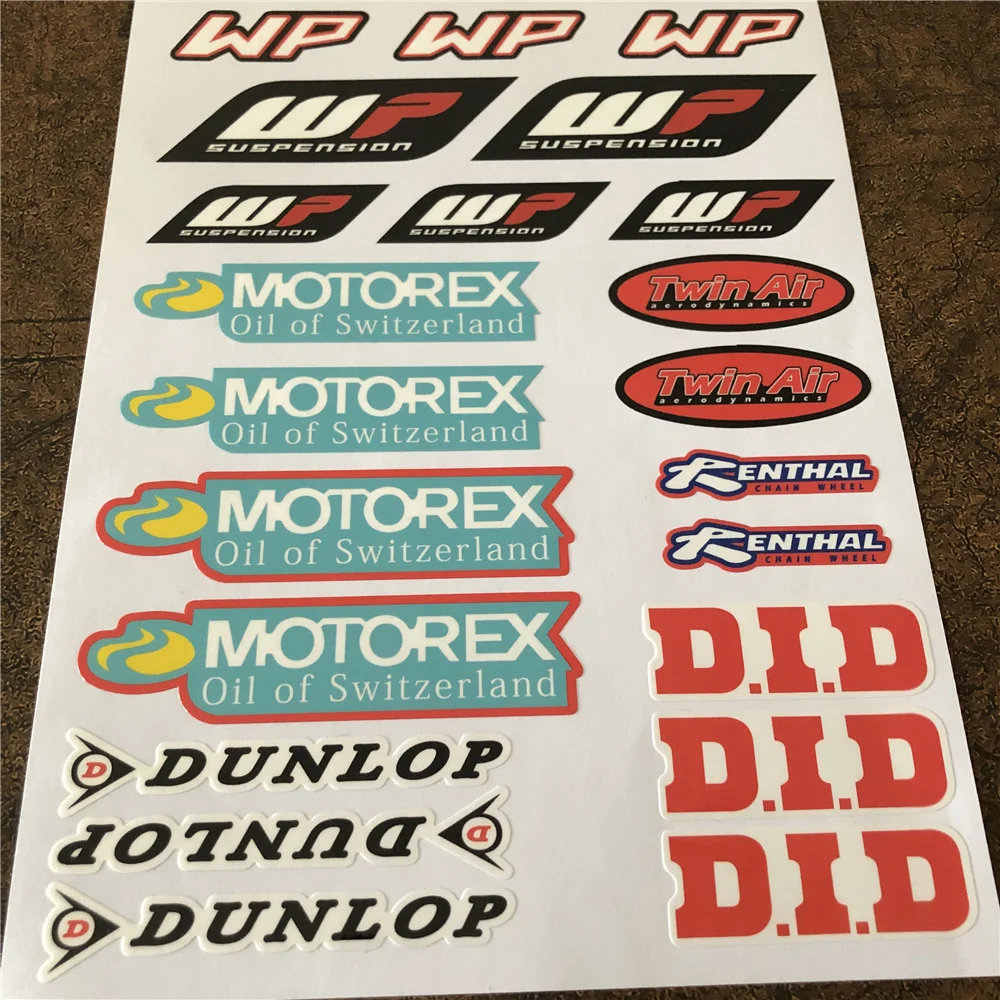Водонепроницаемые Переводные картинки MX гоночные виниловые наклейки комплект
