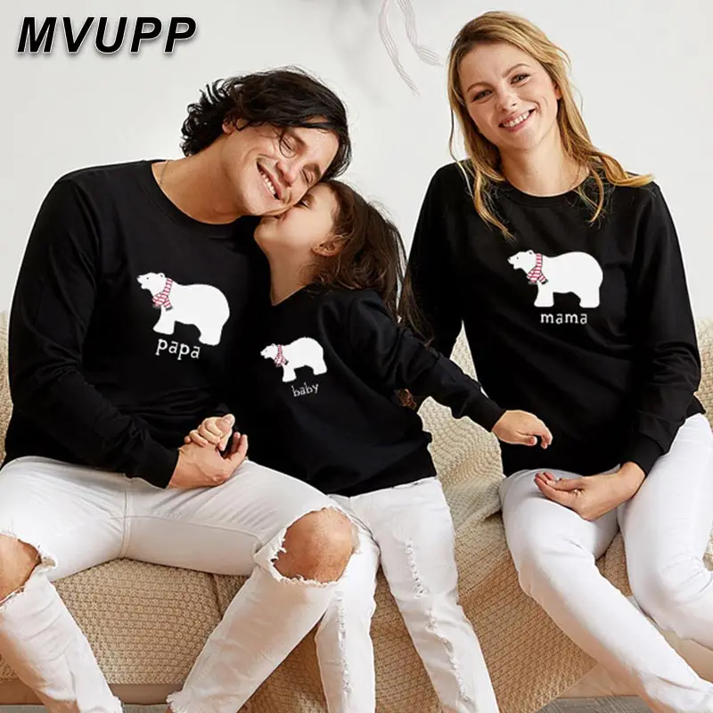 mommy and me matching outfits mother daughter family sweatshirts look clothes big little sisters mum bear mama baby funny | Мать и