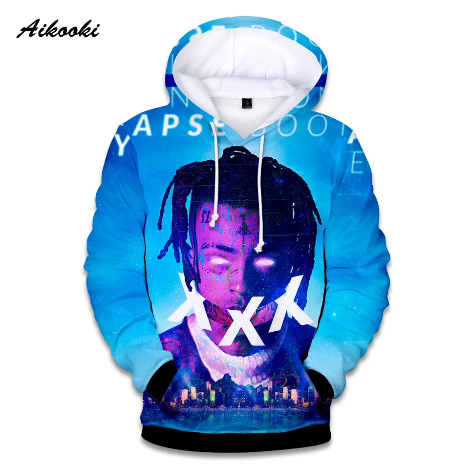 Толстовка Xxxtentacion 3D для мужчин и женщин Свитшот в стиле хип-хоп пуловер раппер с