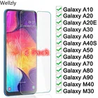 Защитное стекло для Samsung Galaxy A10, A20, A30, A40, A50, A60, A70, A80, A90, A20E, A40S, M20, 30, M40, 2 шт.