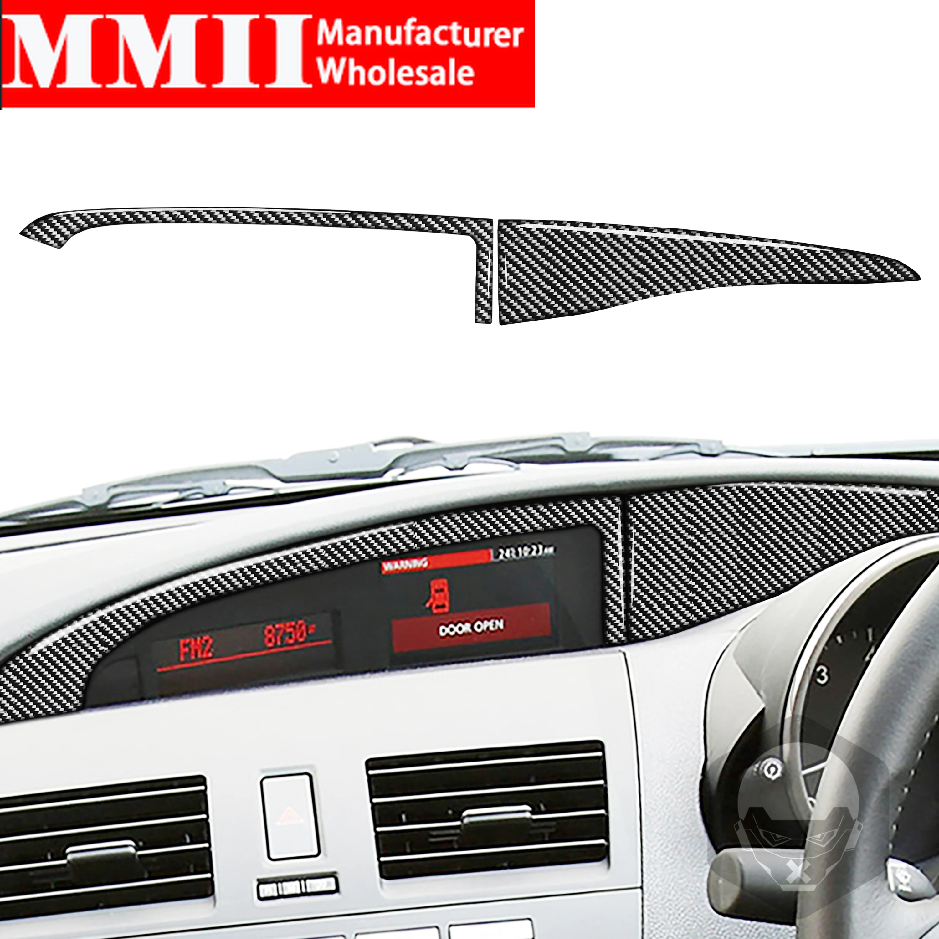 Carbon Fiber Car Accessories LHD RHD For Mazda 3 Axela 2010 2011 2012 2013 Dashboard Center Display Screen Panel Cover Sticker
