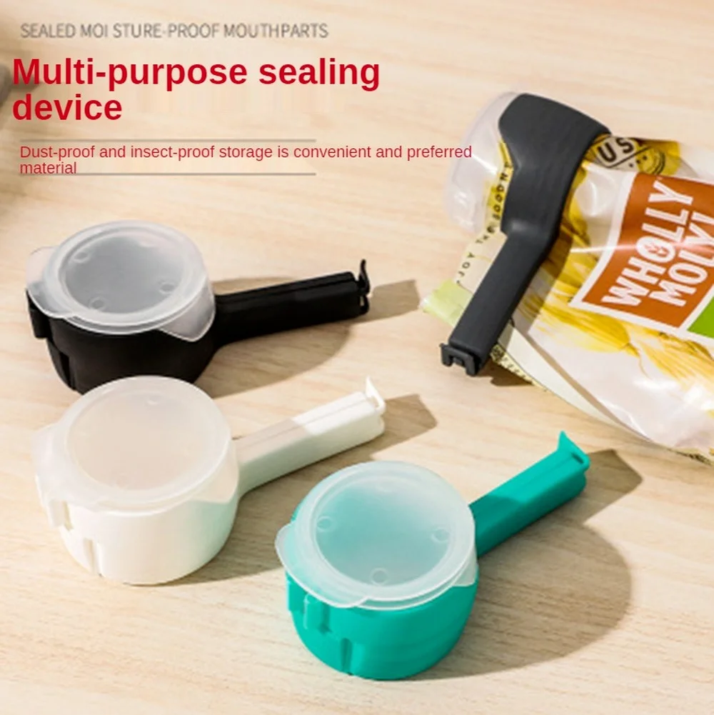 

Plastic Cap Sealer Clip Seal Pour Food Storage Bag Snack Sealing Keeping Fresh With Spouts Candy Clamp Kitchen Organizer Tools