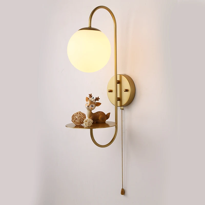 (Без источника E27) современный настенный светильник стеклянный светодиодный для