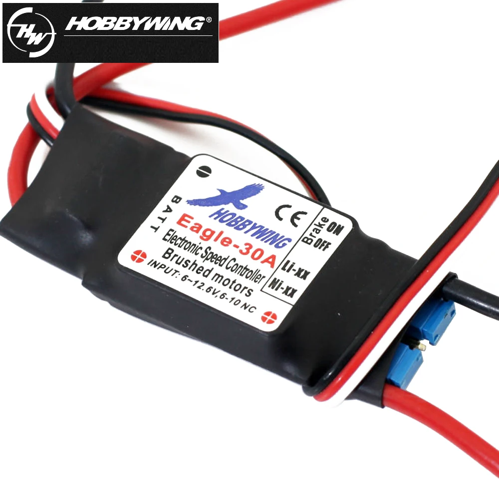 

Hobbywing Eagle 30A 2-3S 1A/5V Brushed ESC Speed Controller For Brushed Motor RC Aircraft Plane Toys Model