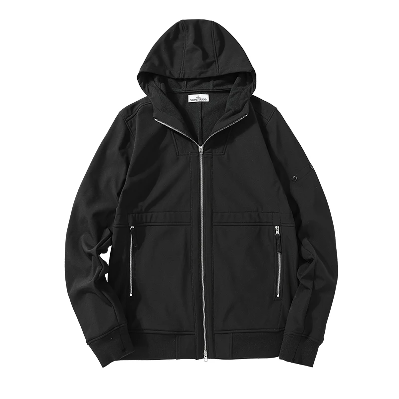 

Мужская повседневная куртка на молнии с капюшоном, новинка осенне-зимнего сезона 2021