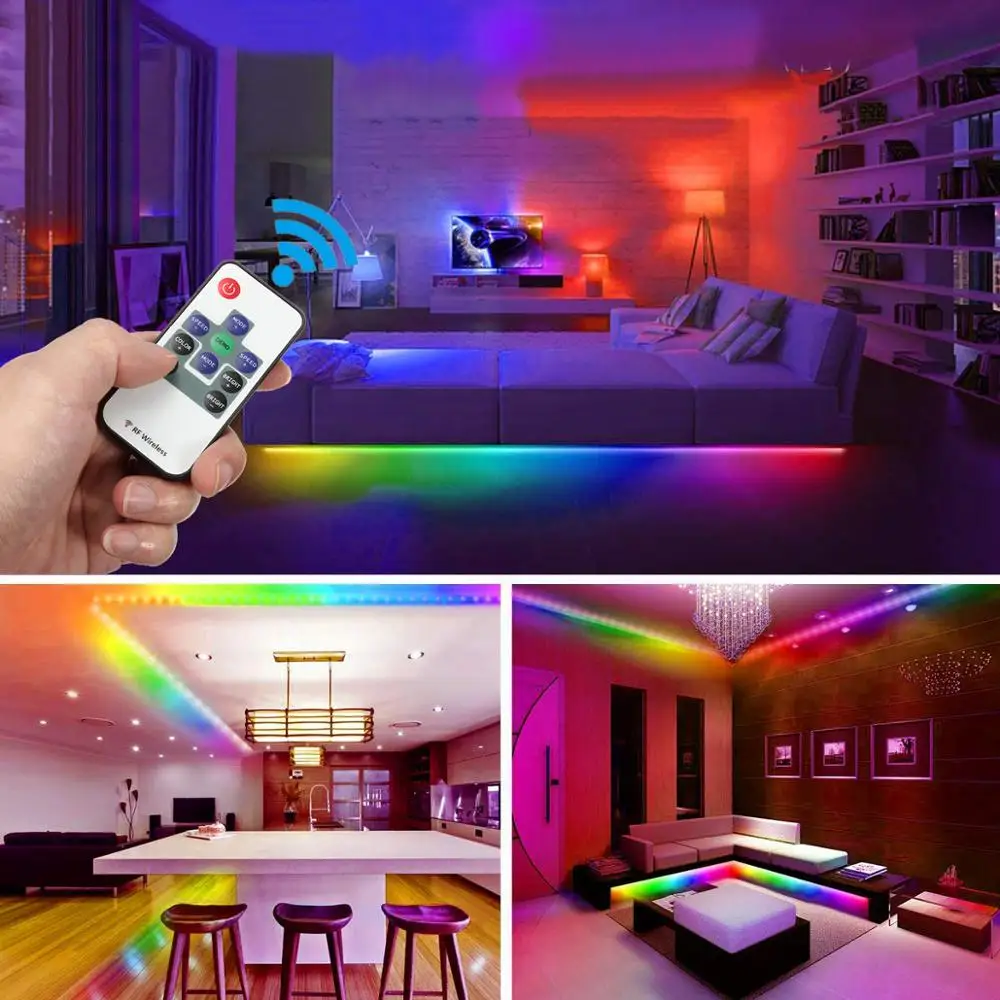 Светодиодные ленты светильник s 12V Водонепроницаемый RGB РЧ пульт дистанционного