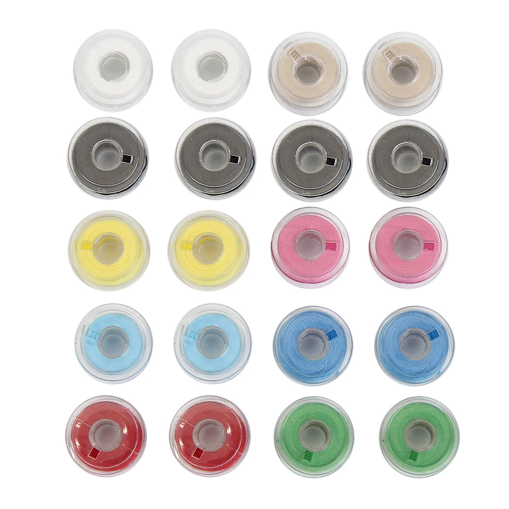 20 штук цветные швейные нитки Пластик 25 бобины для шитья машина катушки дома