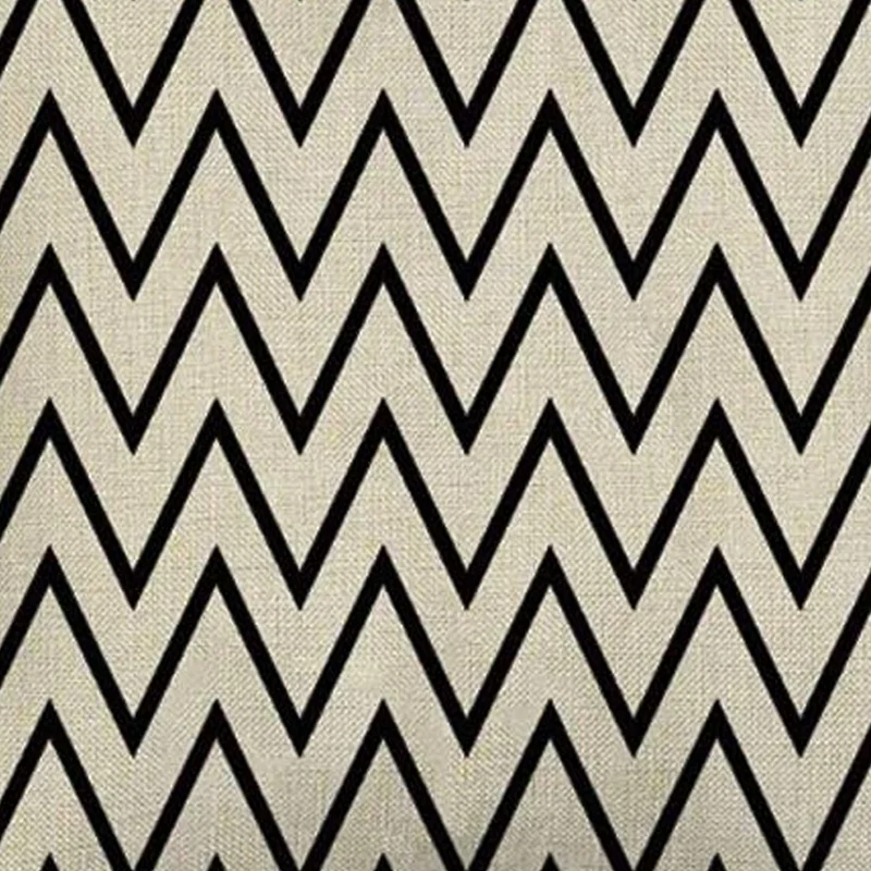 

Simple Geometric Wave Throw Pillow Covers Cases for Couch Sofa Bed Home Decor, Square Cotton Linen Cushion Cover