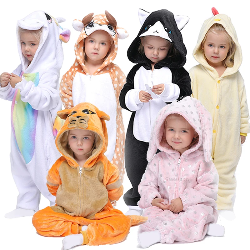 Детская Пижама-кигуруми Детский костюм для косплея на Рождество одежда сна с