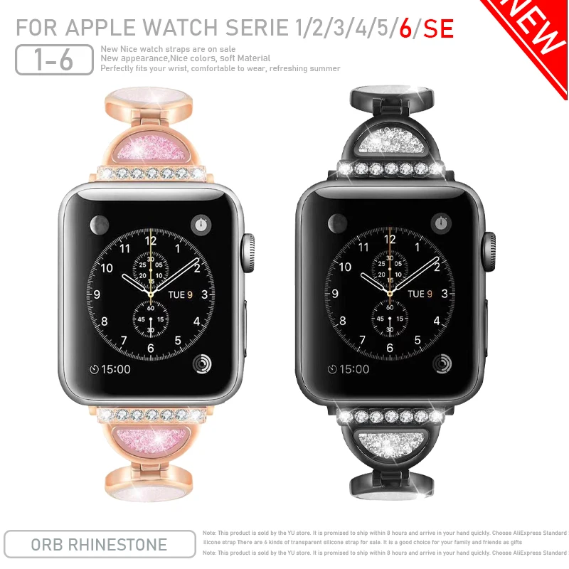 

Браслет из нержавеющей стали для Apple Watch series 6/SE/5/ювелирный ремень, 44/40 мм, 38/42 мм