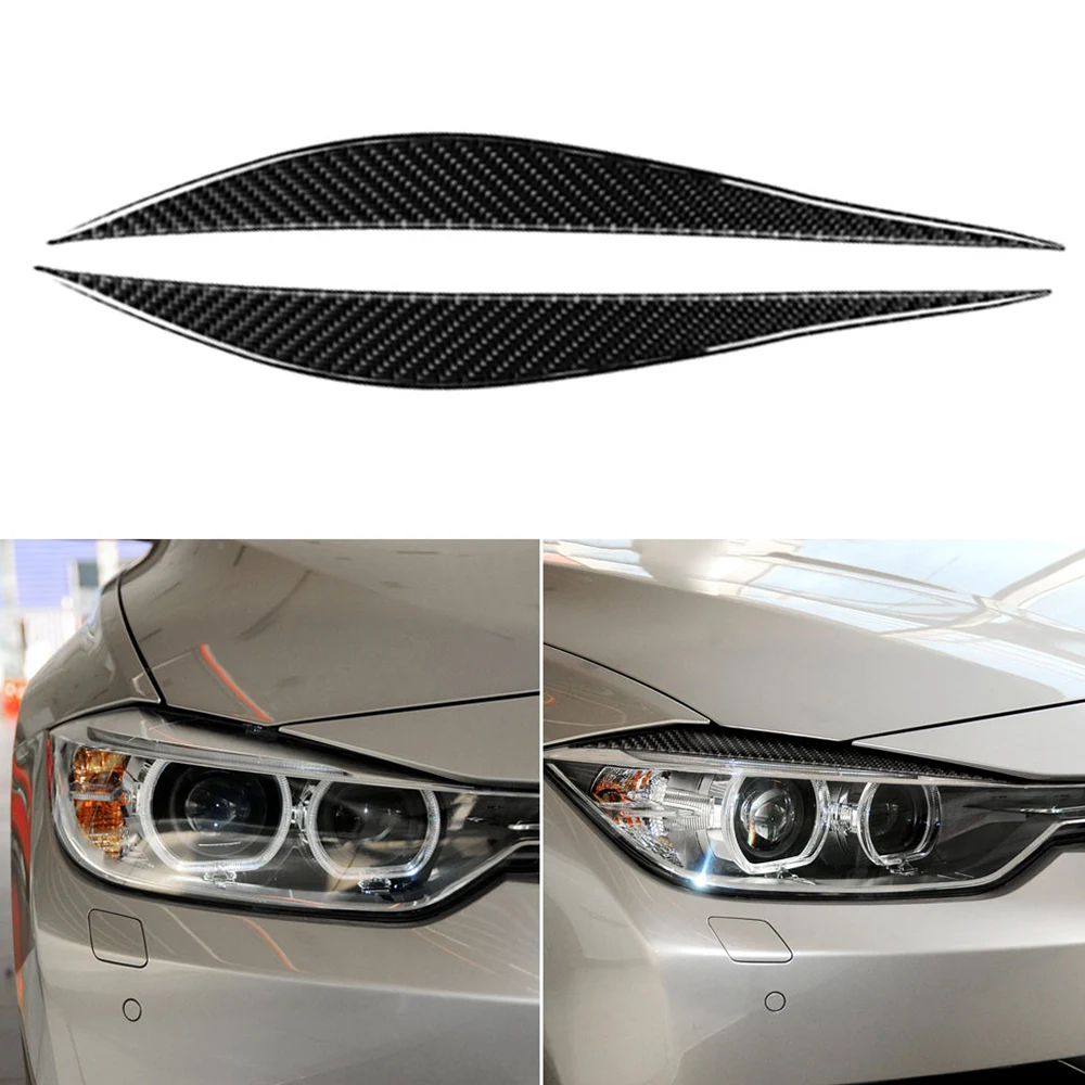 

Headlight Eyelids Trim Sticker Carbon Fiber Anti Rub Strips Cover Stickers for BMW F30 Car Exterior Decoration Accessories