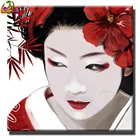 Набор для алмазной вышивки гейши 5D, домашнее украшение, Набор для вышивки крестиком в японском стиле, абстрактная картина с квадратными стразами, хобби