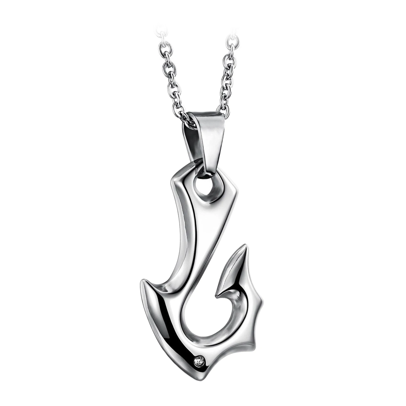 

Special Fish Hook Sliding Pendant Necklace Chain Charm Party