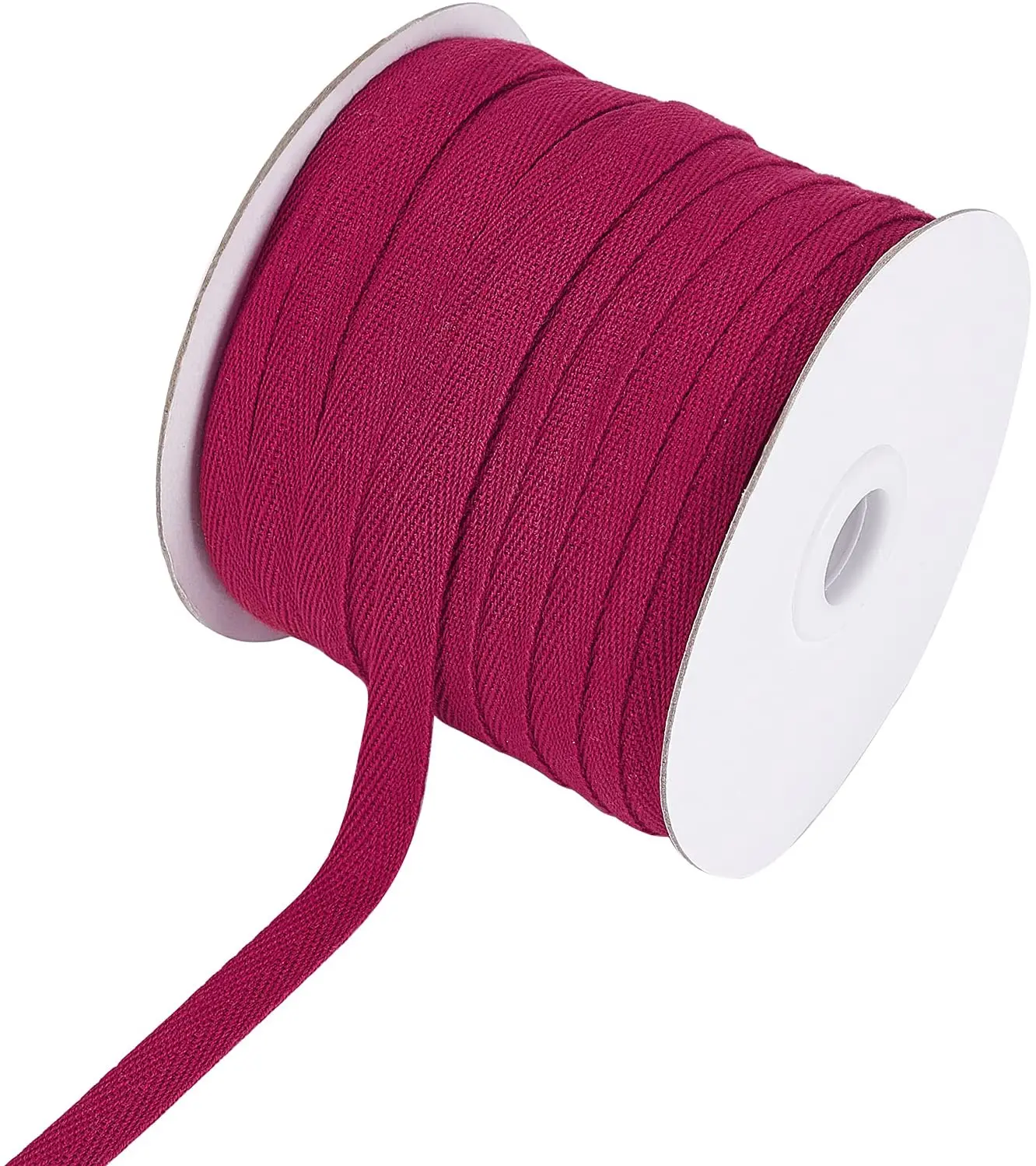 

80 Yards(73.15m)/Roll Cotton Tape Ribbons Herringbone Cotton Webbings 10mm Wide Flat Cotton Herringbone Cords Brown