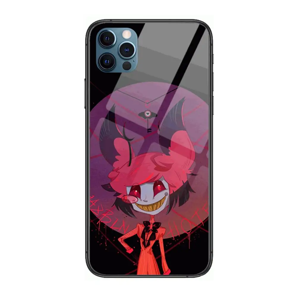 

Hazbin Hotels style Style Phone Case cover For iphone 12 pro max 11 8 7 6 s XR PLUS X XS SE 2020 mini black cell shell