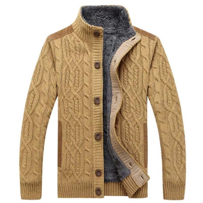 

thick sweaters for men winter autumn sweater men warm velvet coat cardigan jacket men clothing