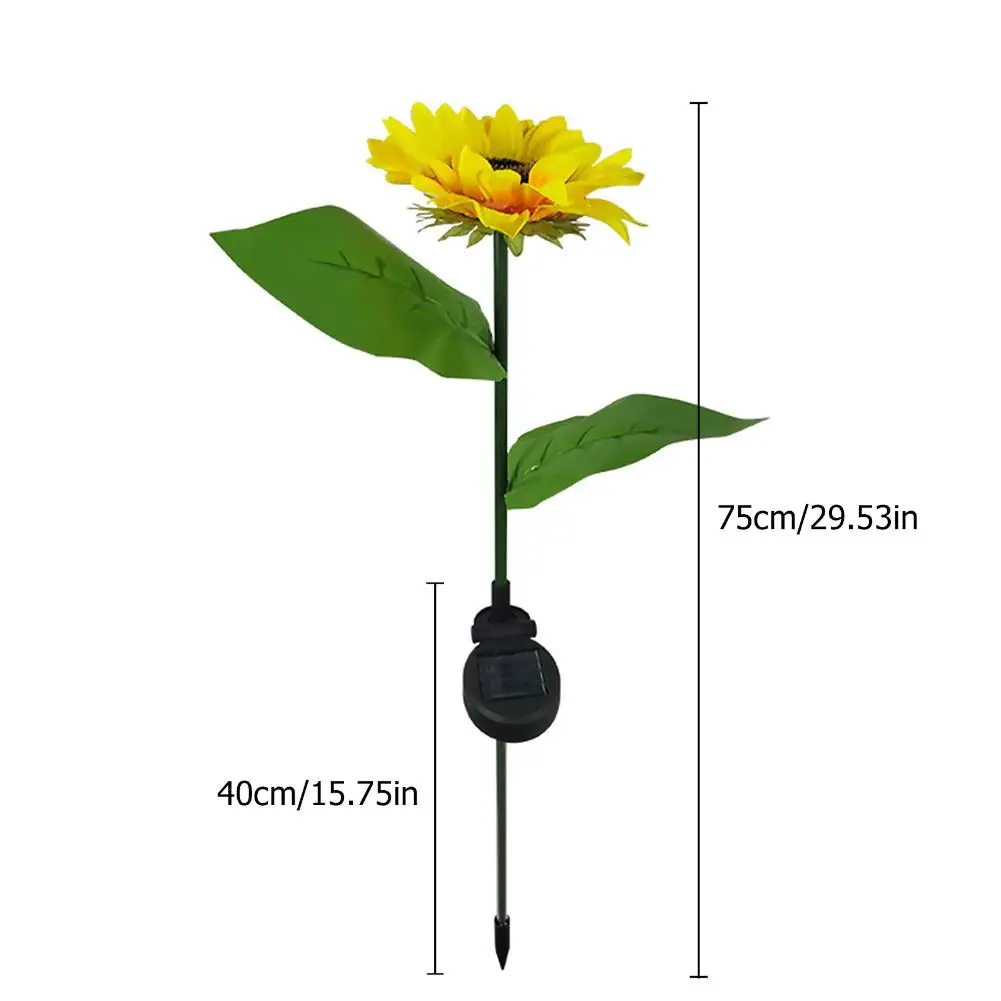 

Outdoor Solar Garden Stake Lights LED Solar Powered Sunflower Waterproof Landscape Decorative Lights for Garden Decor