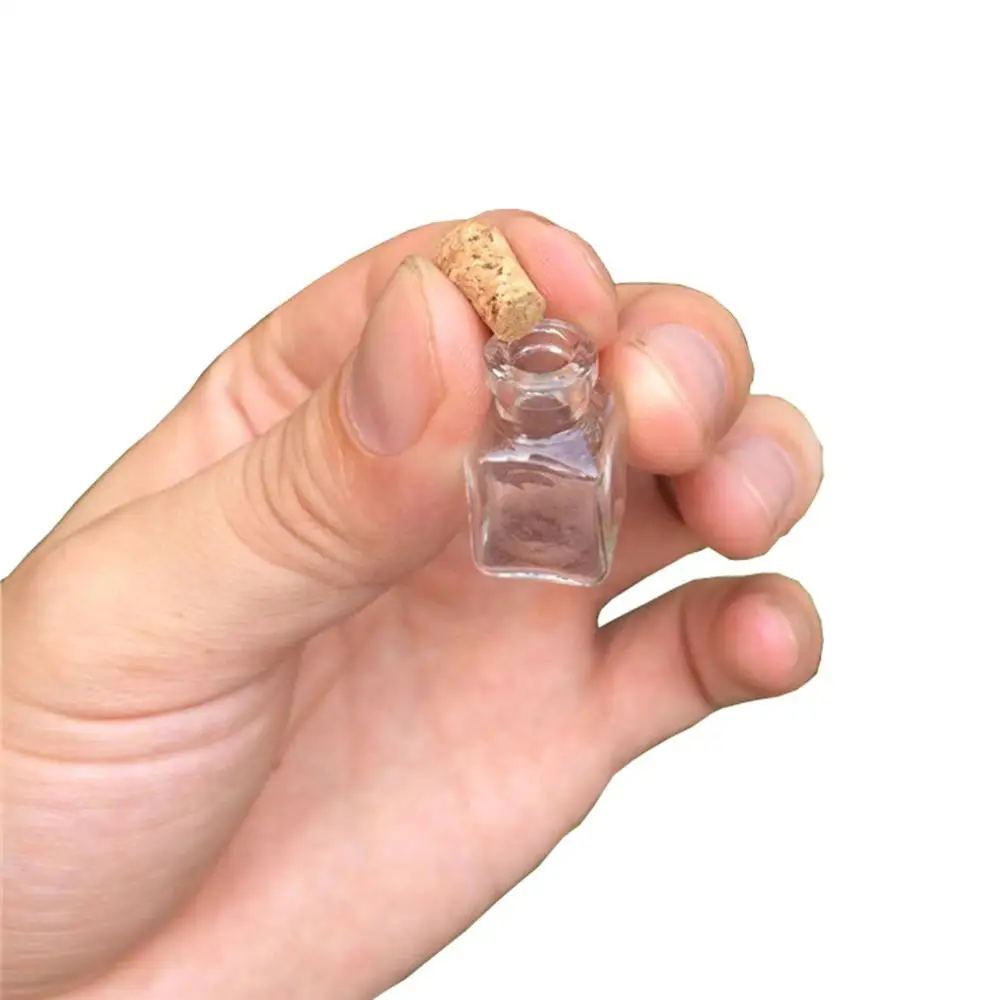 Маленькие стеклянные украшения с пробкой 10 форм маленькие поделки духи желания