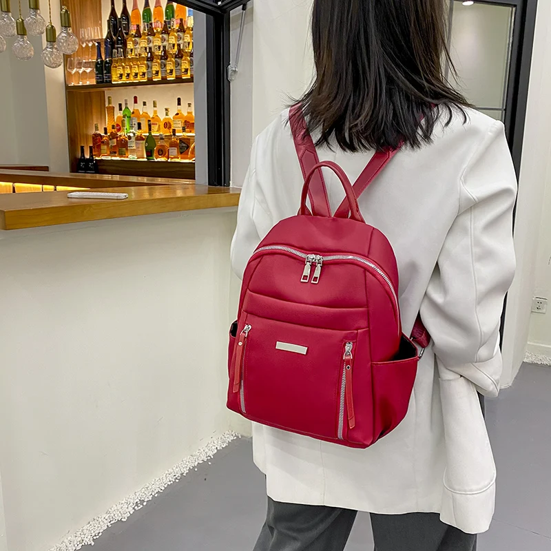 

2021 Fashion Women Backpack for Teenage Girl Book Bag Ladies Backpacks Nylon Waterproof Casual Bagpack Female Bag Fashion Design