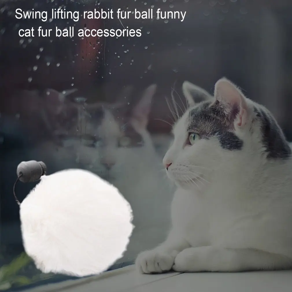 

Electric Funny Cat Educational Toy Swing Lifting Fur Ball Funny Cat Ball Automatical Cat Supplies Without Battery