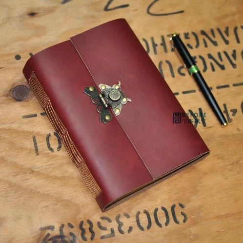 Handmade Genuine Leather European Style Notepad,leather Notebook, Travel Journary   B6 Size