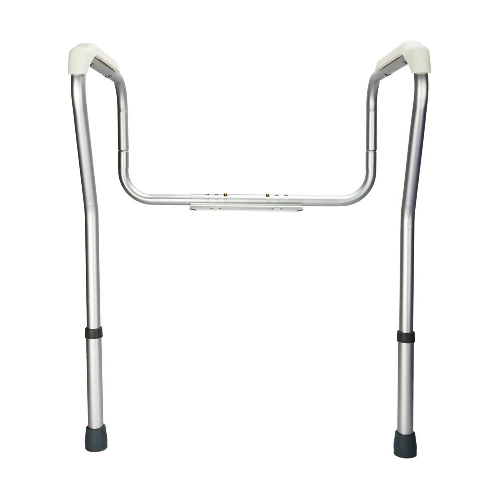 

Stand Alone Toilet Safety Grab Rail Sturdy Durable and Anti-corrosive Anti-slip Easy to assemble Silver[US-W]