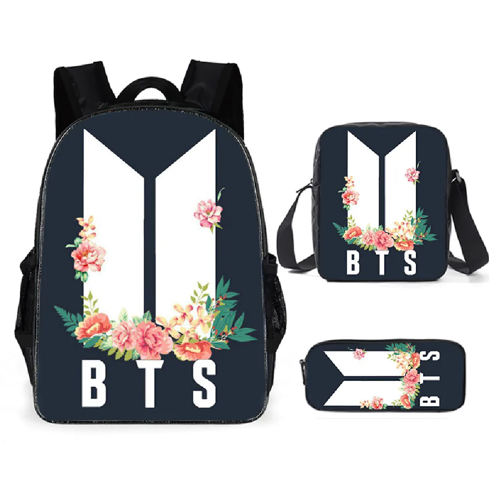 

Модный корейский школьный ранец Bangtan Boys в стиле Kpop группы Koala, дорожный рюкзак, сумка на плечо, чехол-карандаш, подарок для детей, сумка