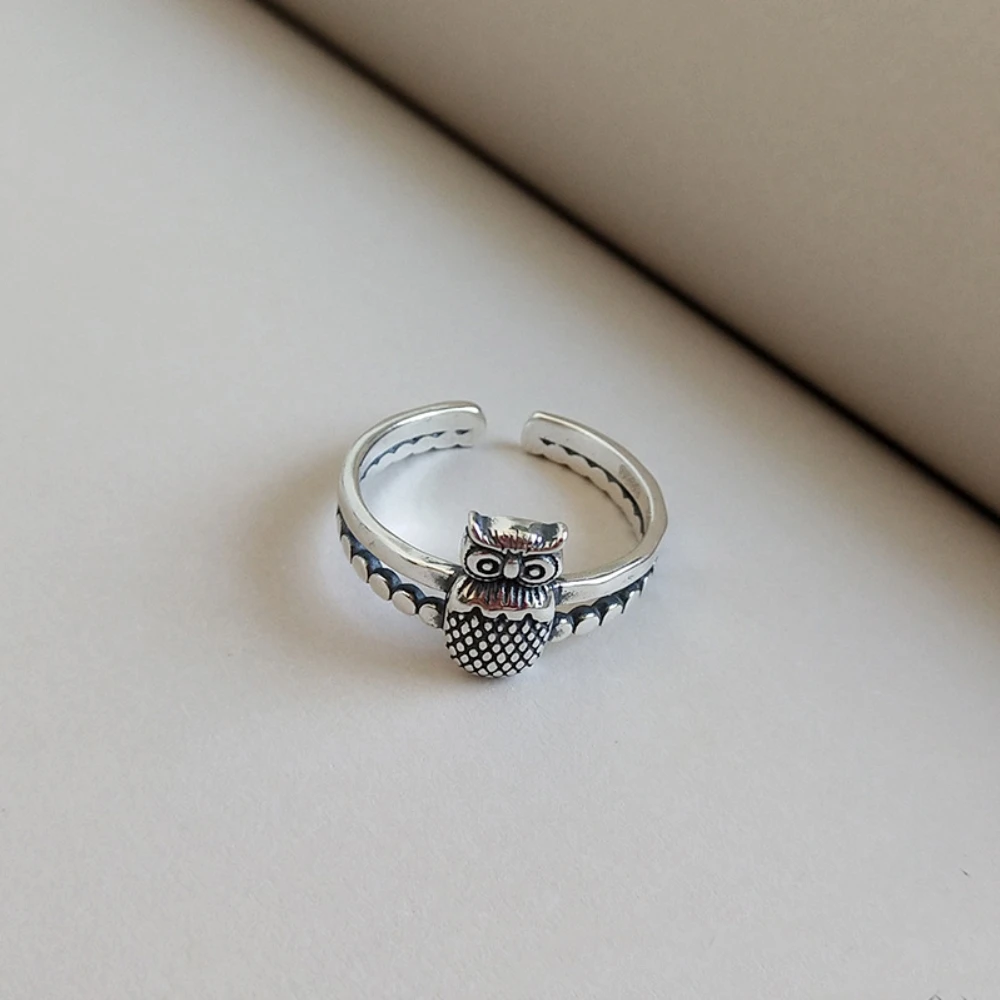 Винтажное ювелирное изделие в стиле хиппи серебряное кольцо и совы ювелирные