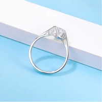 Dazzling Sterling Silver Moissanite Solitaire Ring 3