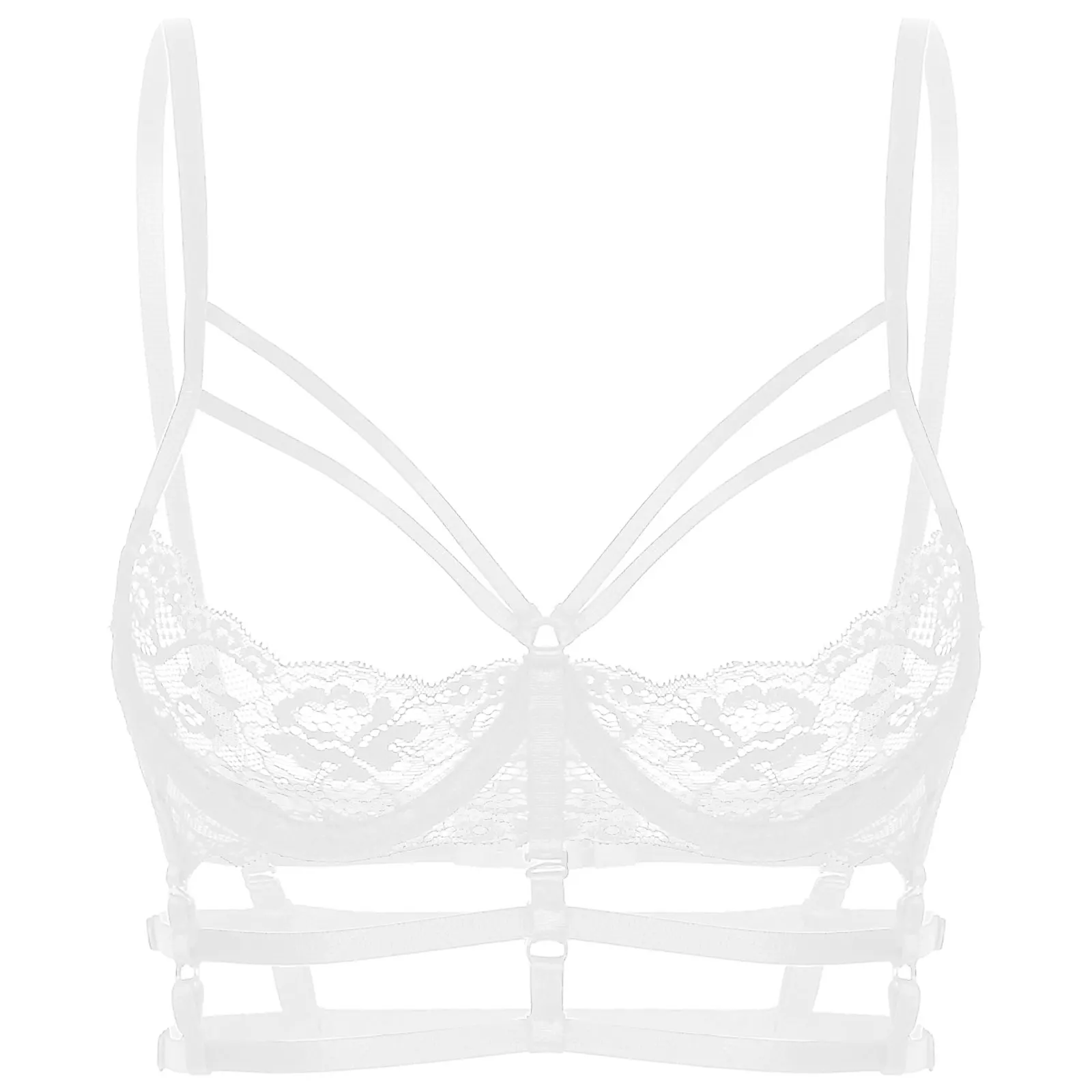 Нижнее белье бюстгальтер топ для сексуальных женщин на бретельках прозрачный