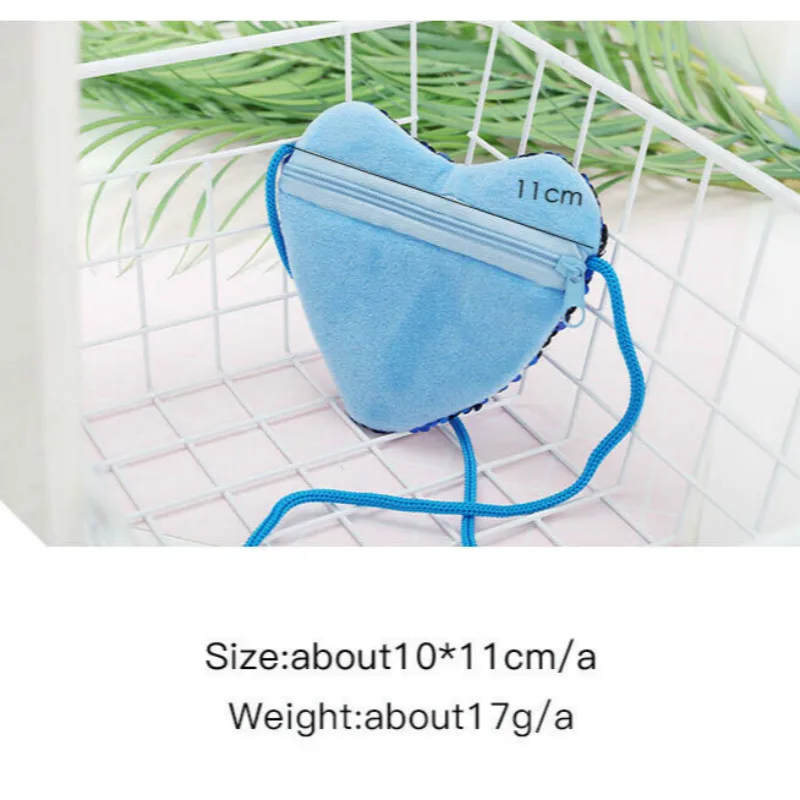 Местный склад блестки Сердце Дети плечо Монета Сумка для маленьких девочек