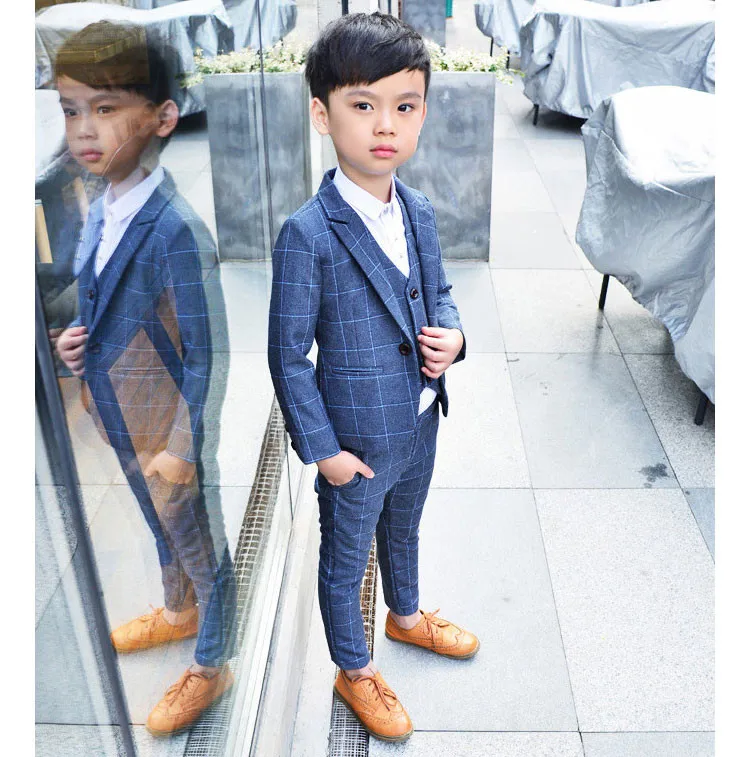 Детский Свадебный костюм-блейзер для мальчиков брендовая одежда с цветами