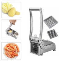 safe durable convenient stainless steel french fry potato cutter slicer chipper with 2 blades for cucumber vegetables carrot