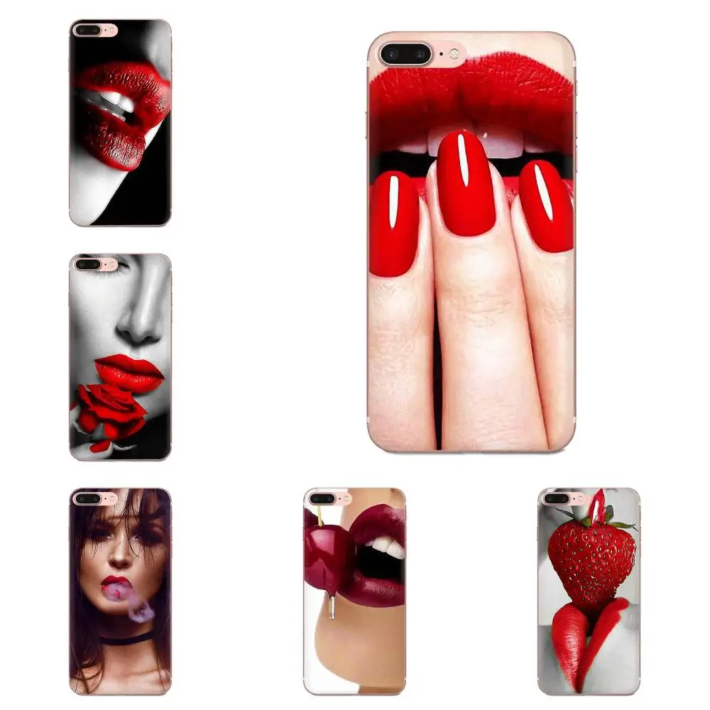 ТПУ Лидер продаж с красными сексуальными губами в Корейском стиле для девочек