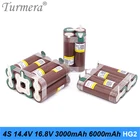 Turmera 4S 14,4 V 16,8 V 18650 HG2 3000mAh 6000mAh литиевая батарея 30A полоски для пайки для отвертки аккумулятор Shurika настроить