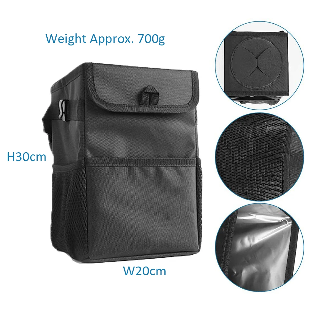 Car Trash Bag Box Garbage Can Portable With Lid And Storage Pockets Waterproof Inside Lining Auto | Автомобили и мотоциклы