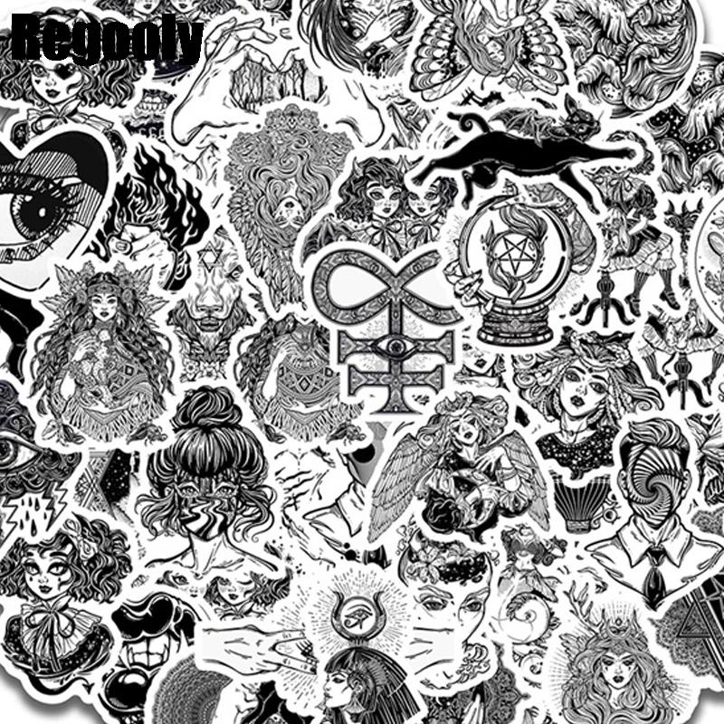 

50pcs Horror characters Gothic Stickers paster characters movie funny decals scrapbooking diy phone laptop waterproof decoration