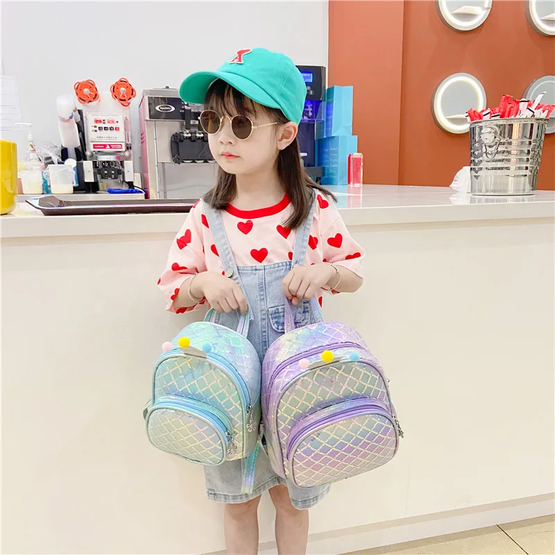 

Cute Children's Mini School Bags Laser Backpack for Kids Princess School Backpack Purse Baby Girls Bookbag