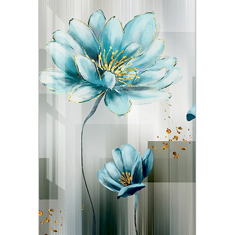 

Blue Flower DIY Oil Painting By Number Canvas Painting Kits Coloring By Numbers Hand Painted Wall Pictures For Living Room Diy G