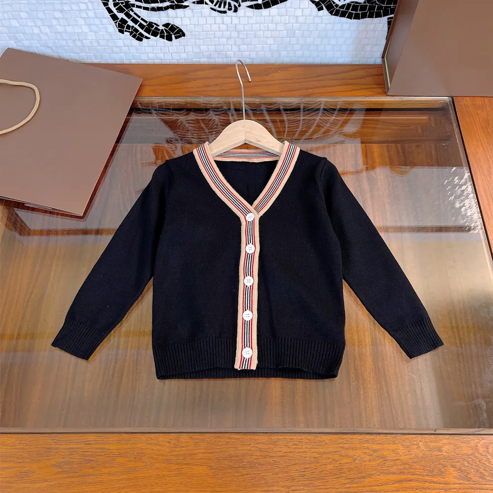 

Высококачественная однотонная трикотажная куртка с V-образным вырезом для мальчиков и девочек на раннюю осень 2021, ткань deli