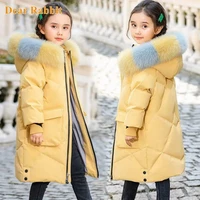 30 new warm kids winter parka outerwear teenager outfit children clothing faux fur coat hooded jacket for girl clothes snowsuit