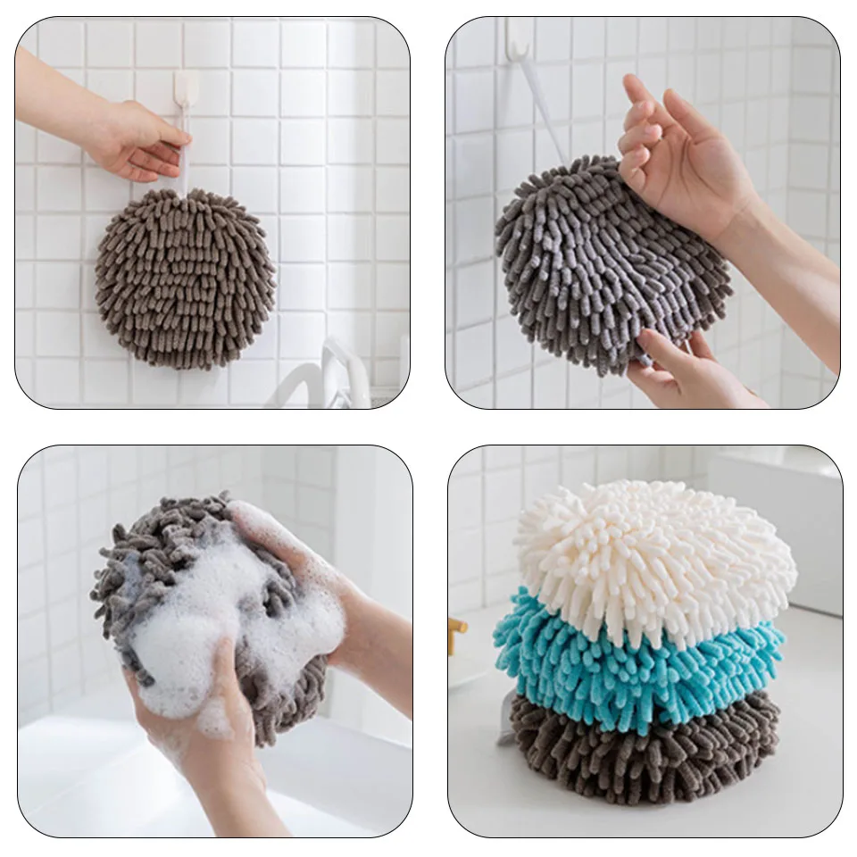 

Nordic Wipe Hand Towel Absorbent Towel Thickened Kitchen Quick-drying Towel Hand Towel Bathroom Hanging Hand Towel