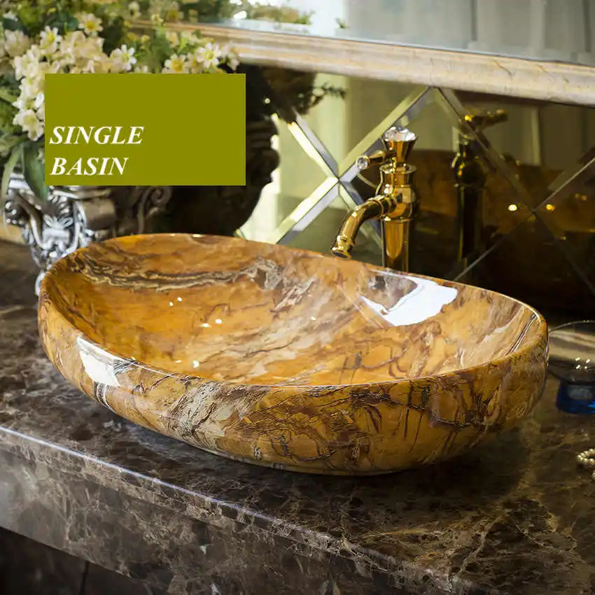 Керамическая раковина на сцене овальная Европейский Туалет умывальник