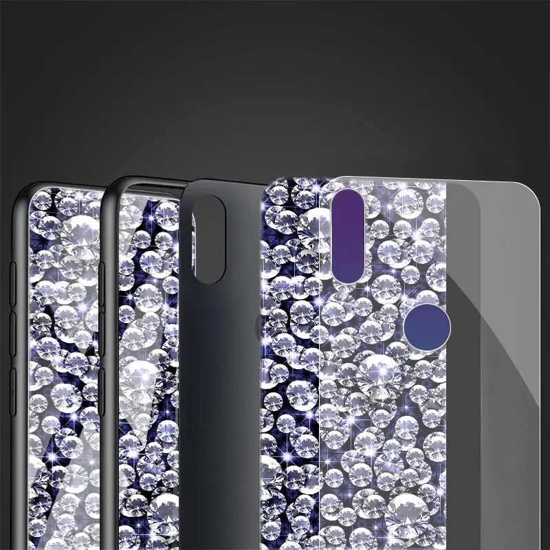 

Hot Diamond Glass Case For Xiaomi Redmi Note 8T 9S 7 8 9 9A 9C Mi 9T CC9E 10 Lite 5G X2 F2 Pro Phone Carcasa Sac