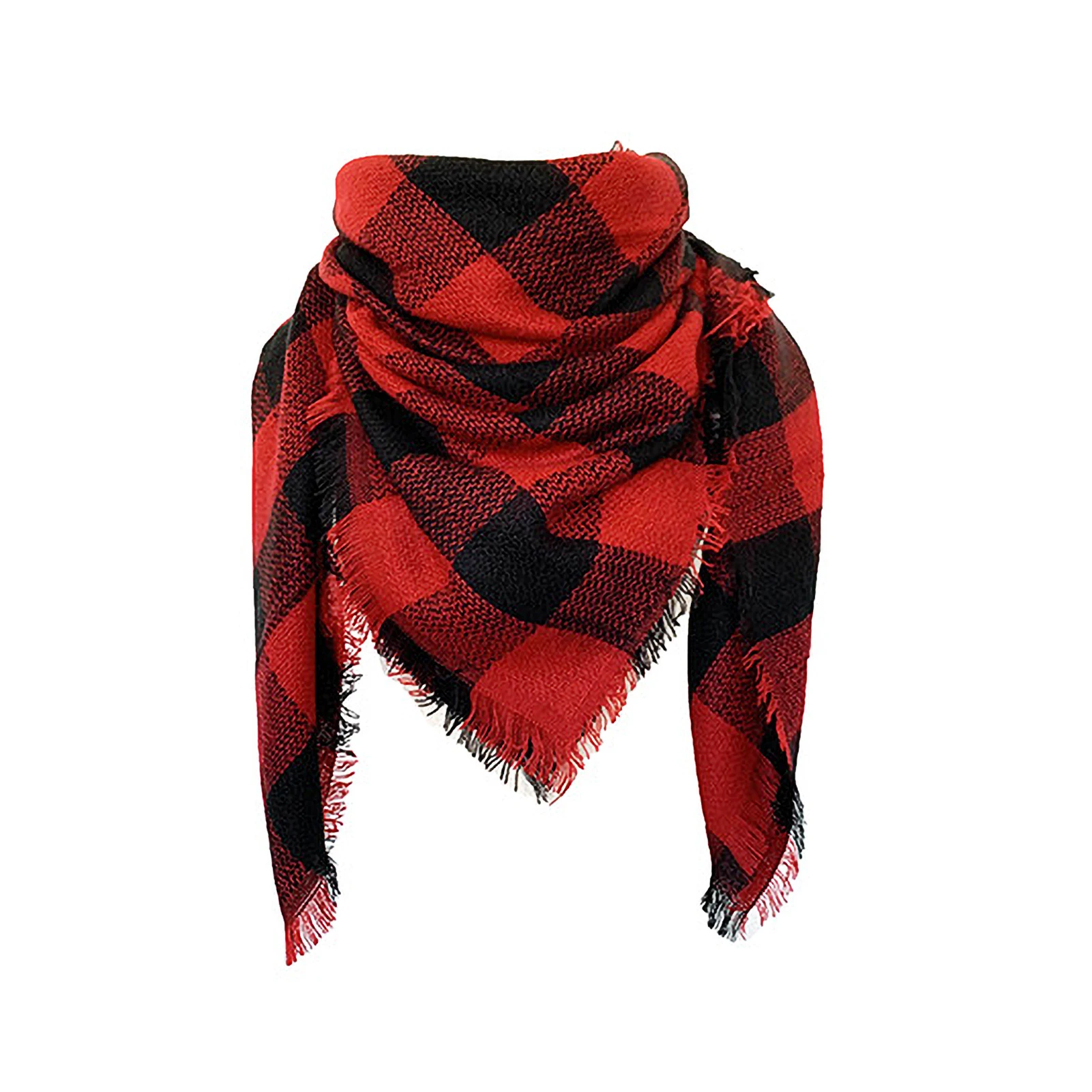 

spring winter women scarf plaid Women Autumn Outdoor Red Black Grid Plaid Pattern Soft Warm Shawl Scarf warmer scarfs